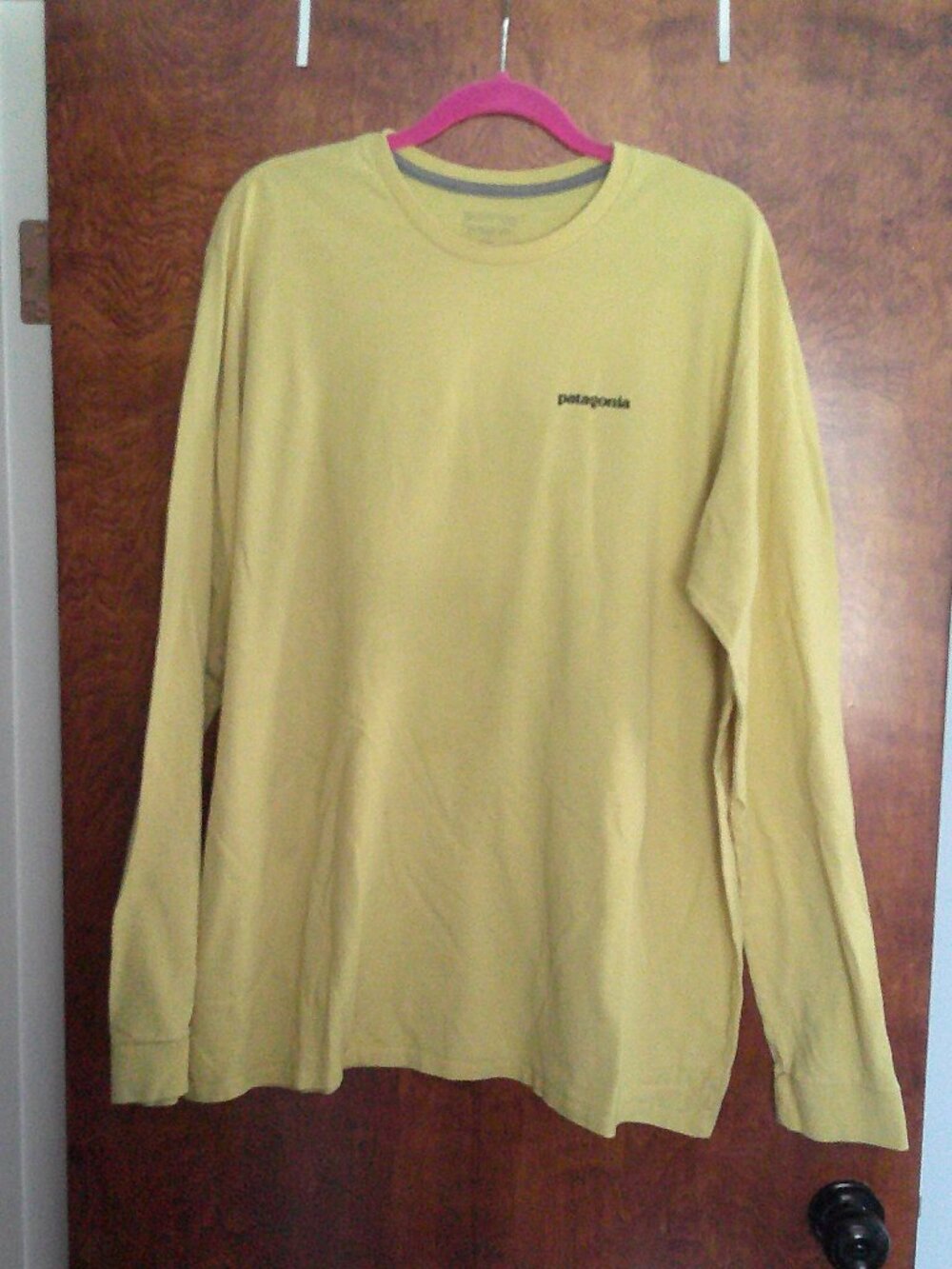 Men's XXL Patagonia yellow long sleeve t shirt